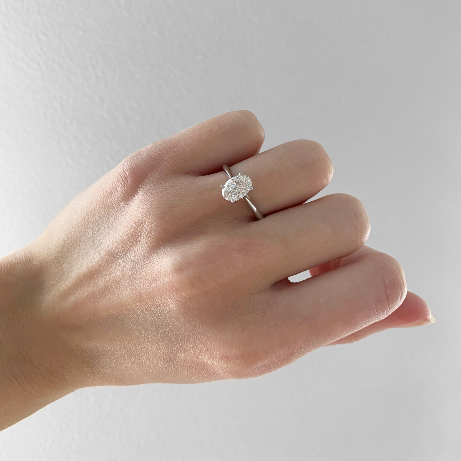 18ct White Gold Alyssia Oval 1.22ct Lab Grown Diamond Engagement