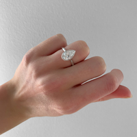 The Amiya | 1.70ct Pear Lab Grown Diamond Engagement Ring