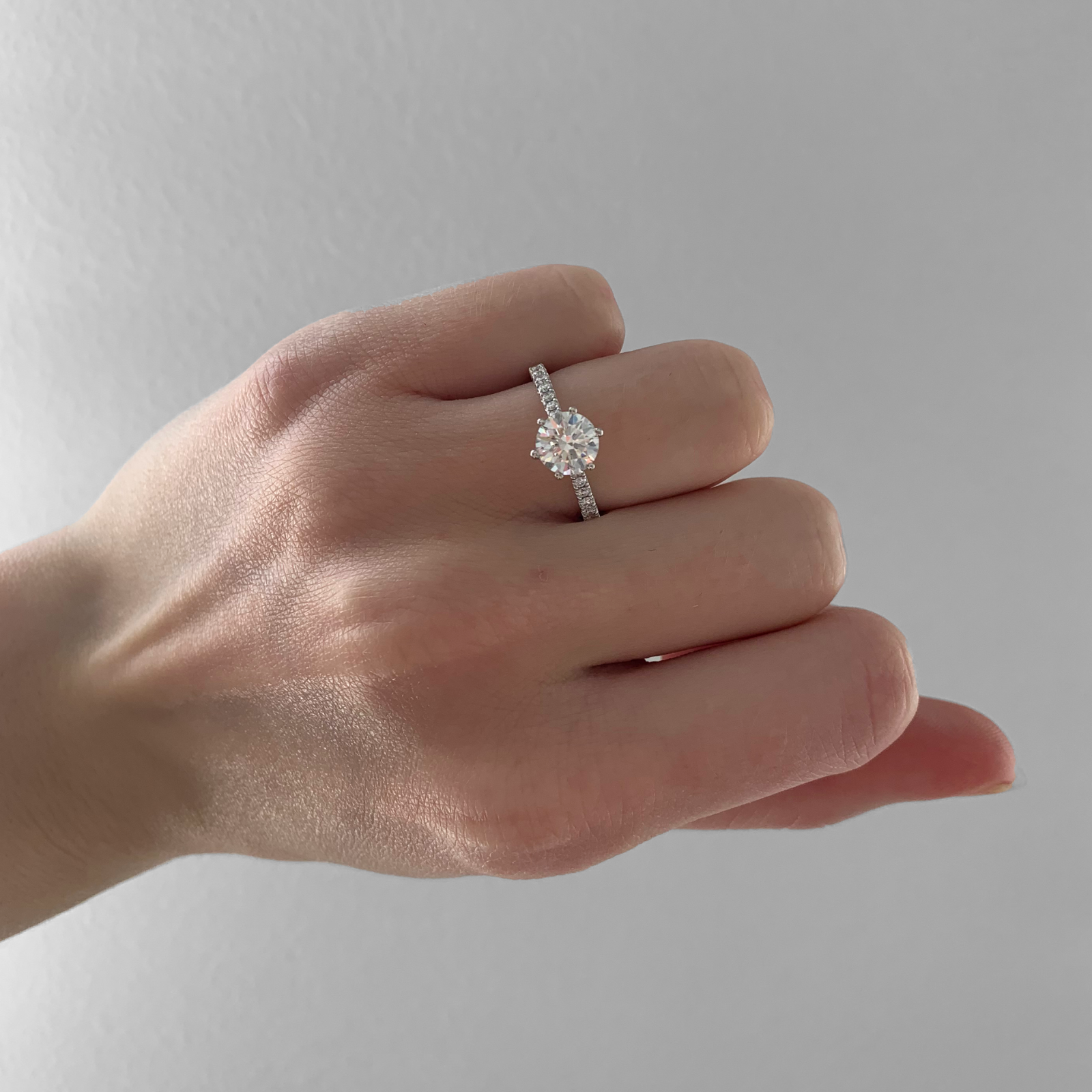 18ct White Gold Renee Round Brilliant Cut 1.21ct Lab Grown
