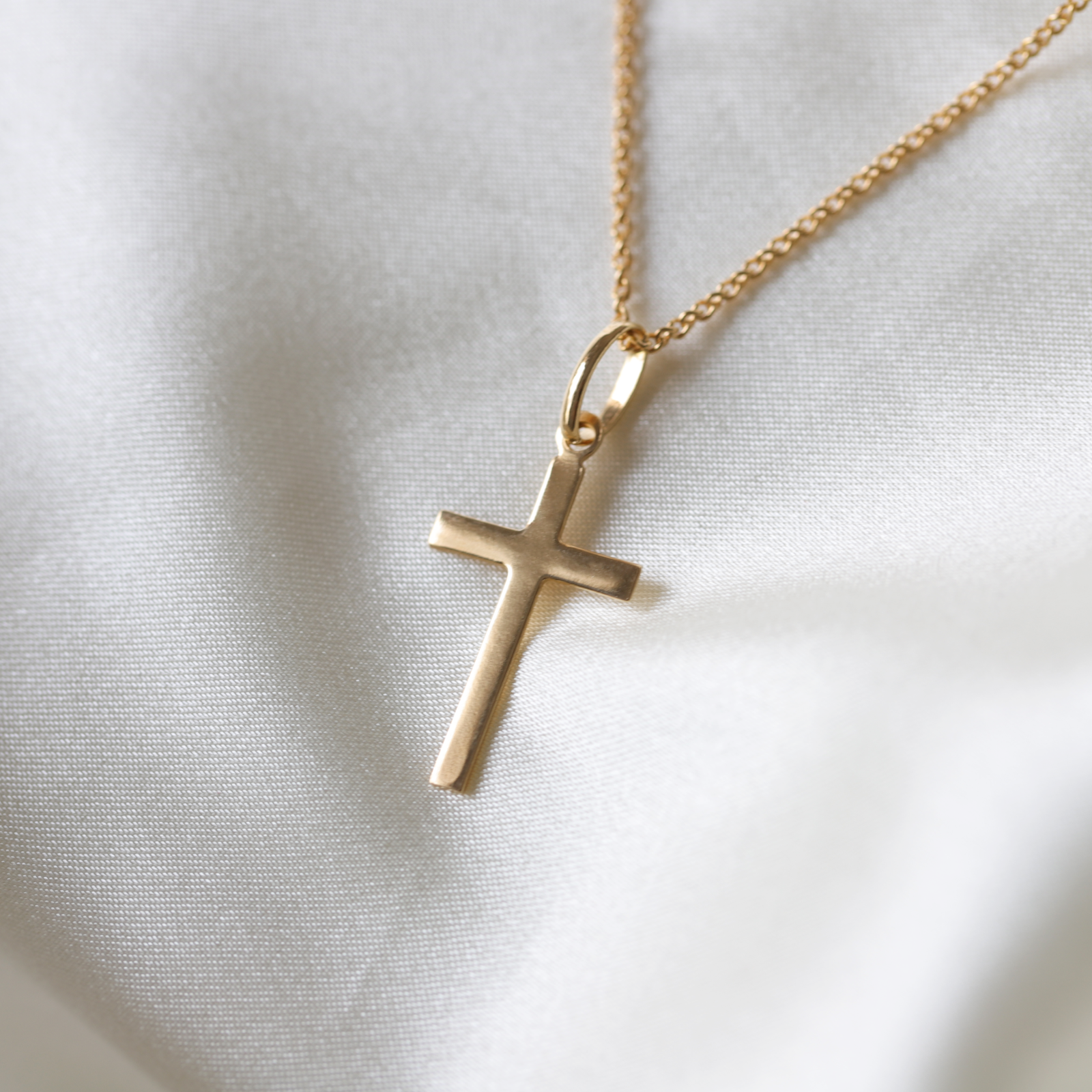 9ct Yellow Gold Plain Polished Cross