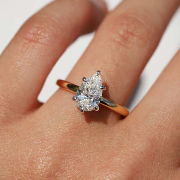 The Freya | 1.50ct Pear Lab Grown Diamond Engagement Ring - alternate view