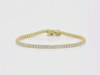 9ct Yellow Gold 3.00ct Lab Grown Diamond Tennis Bracelet