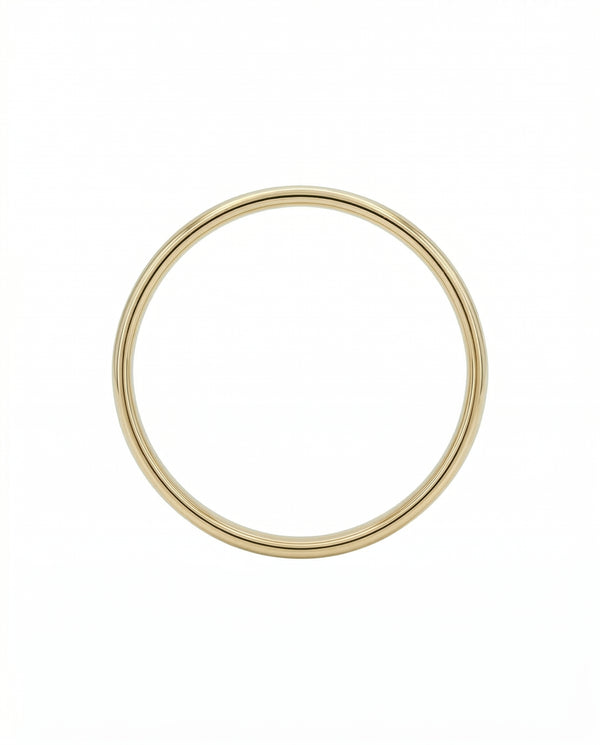 Men's 9ct Yellow Gold Flat Wedding Ring - alternate view