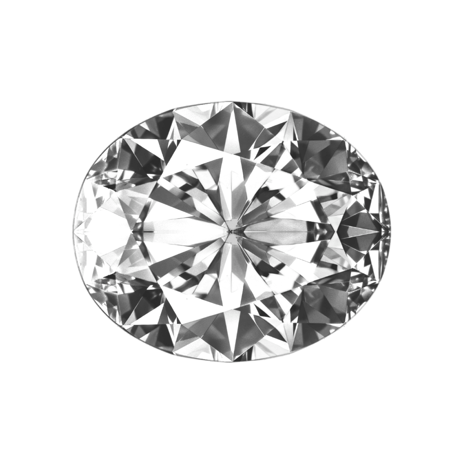 Oval cut diamond